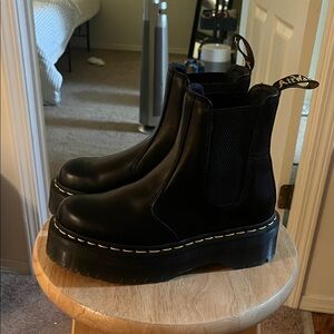 Black Platform Chelsea Boots